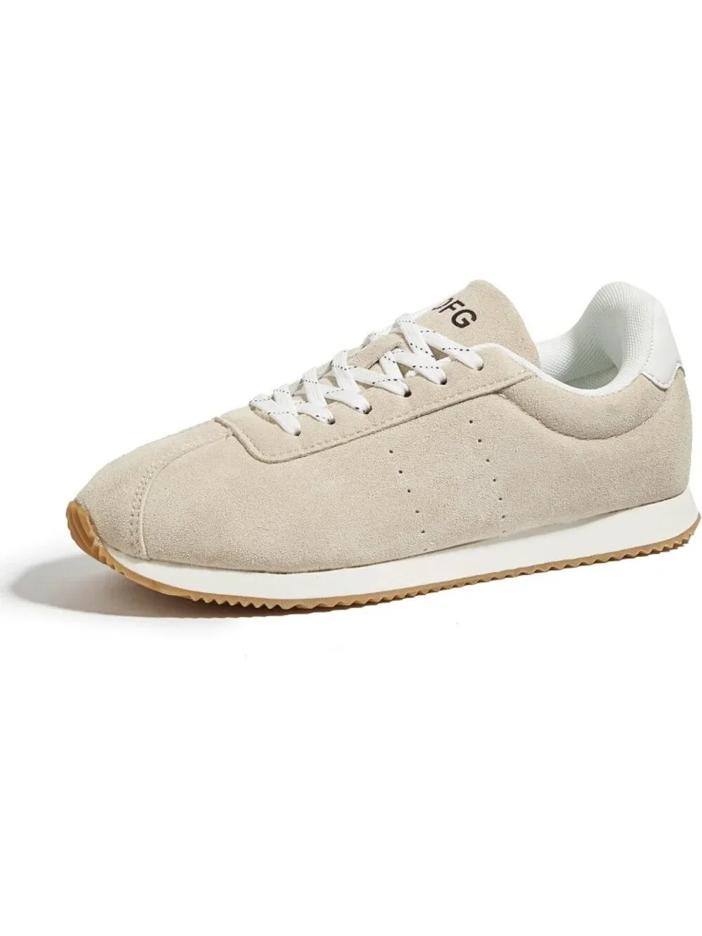 Women's Beige Comfortable Low Top Classic Retro Running Lightweight Sneakers